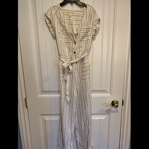 White and Blue Jumpsuit